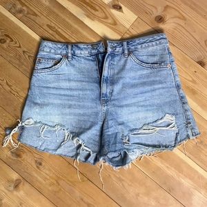 high waisted jean shorts